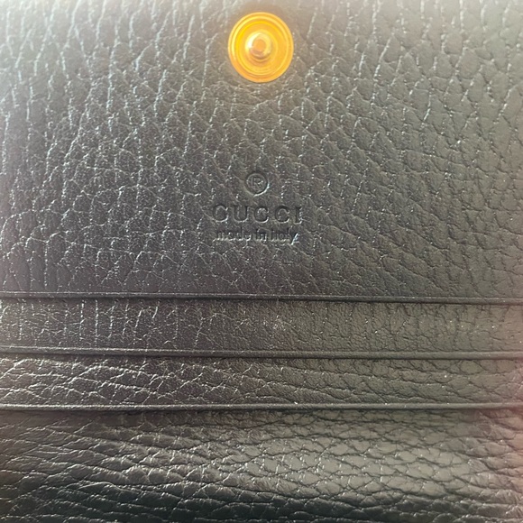 Gucci Black Petite Marmont Flap Leather Card Case Wallet 1000 Nero, Box, Dustbag - Picture 14 of 16